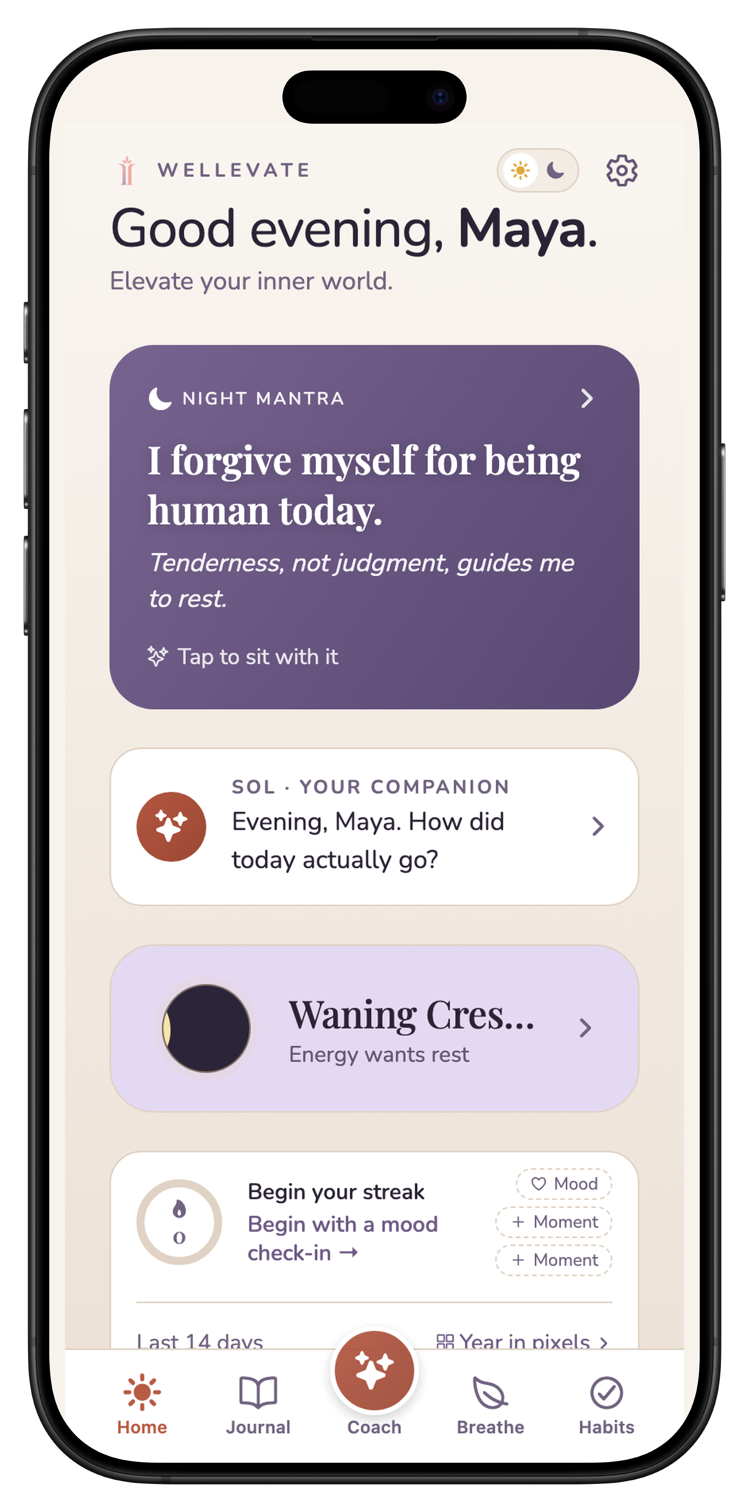 Manifestation practice in Wellevate